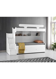 Resim Beenal Samara Ranza -3 Karyolalı Merdivenli Ranza,Yavrulu Karyola 