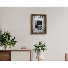 Resim Bk Home Atatürk Tasarımlı Doğal Masif Ahşap Çerçeveli Tablo 45X65 (551057812) 