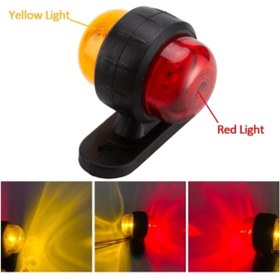 Resim KIR OTOMOTİV Mini Takoz Tek Ledli Sarı-kırmızı 12v-24v 
