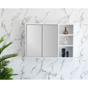 Resim ARTEL MOBİLYA Mdf 80 Cm Aynalı Banyo & Wc Üst Dolabı - Bas-aç Kapak 