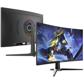 Resim GAMEBOOSTER 31.5" VA GB-3218CF 1MS 180HZ HDMI-DP KAVISLI RGB GAMING MONİTÖR 