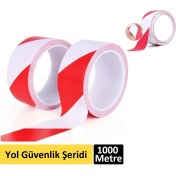 Resim Kafenn Yol Ikaz Emniyet Şeriti Kırmızı Beyaz 500 mt 2 Adet 
