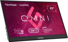 Resim ViewSonic VX1755 17” 144Hz 1ms (Mini HDMI +Type-C) FreeSync Premium FHD IPS Taşınabilir Gaming Monitör 