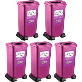 Resim Omnipazar SY-4398 Sıfır Atık Ekmek Geri Dönüşüm Çöp Kutusu 70 Lt Mor 5 Adet 