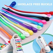 Resim 24 Adet Renkli Silikon Bağciksiz Ayakkabı Bağları - Elastik, Dayanıklı & Sneakerlar İçin Kullanımı Kolay | Çeşitli Renkler, Hızlı Bağlama İçin Mükemmel, Ayakkabı Aksesuarları 
