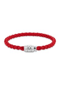 Resim Montblanc Steel 3 Rings Closing Kırmızı Bileklik 130901 Kırmızı 