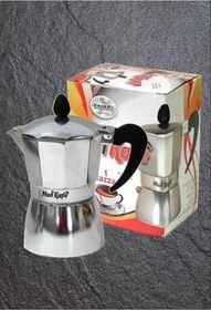Resim Paslanmaz Çelik Demliğiyle Kahve Mocha Filtre Kahve Pişirici 3Fincanlık Kahveseverlerin Vazgeçilmezi 