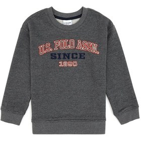 Resim U.S. Polo Assn. Erkek Çocuk Antrasit Bisiklet Yaka Sweatshirt 50313843-VR081 
