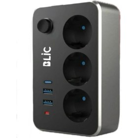Resim Blic Termal Akım Korumalı 3'lü Priz ve USB Şarj Istasyonu 2 Usb, 1 Type-C Ofis Ev 