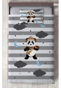 Resim Mekta Home Bebek Ve Çocuk Odası İzci Panda Desenli Yatak Örtüsü Renkli 