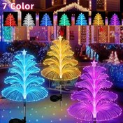 Resim 1 adet Güneş Enerjili Denizanası Işıkları, 7 Renk Değiştiren LED Peyzaj Aydınlatması, Su Geçirmez Toz Geçirmez, Bahçe Yolu için Güneş Enerjili Dekoratif Lamba, Noel & Yeni Yıl Kutlamaları Tatil Süslemesi Hediye 