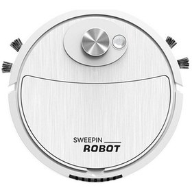 Resim Aitong 3'ü 1 Arada Robot Süpürge Paspas, Usb Şarjlı Akıllı Otomatik Ev Temizleme Cihazı 99 Karakter Beyaz Beyaz 