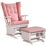 Resim Meltem Kids Sallanır Emzirme Dinlenme Koltuğu Sallanan Sandalye Sallanan Koltuk + Markiz (Beyaz-Pembe 3010) 