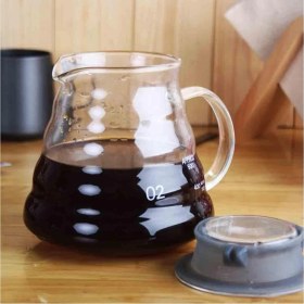 Resim Tekno Trust Neopren Cam Drip Kahve Servis Sürahisi - Drip Coffee Server - 600 ml - Isıya Dayanıklı Borosilikat 