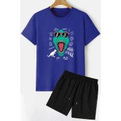 Resim Trendypassion Dinazor Baskılı Şort T-Shirt Eşofman Takımı 