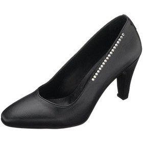 Resim Costo Shoes 45-46-47-48-49-50 Numara Ays7986 Siyah Deri Topuklu Özel Seri Kadın Stiletto Siyah Deri 