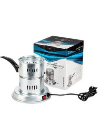 Resim Kefo Patentli Galvaniz Elektrikli Ocak + 1 kg Kefo Gold Nargile Kömürü 