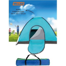 Resim Walke 3 - 4 Kişilik Kolay Kurulum Kamp Çadırı 200 x 200 x 135 CM Mavi 