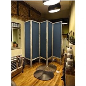 Resim Meditroia Paravan Seperatör 5 Kanatlı En 250CM Yükseklik 160CM Su Geçirmez Arkası Görünmez Özel Kumaş 