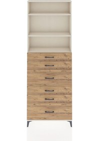 Resim Arges Dolap 3 Raflı 6 Çekmeceli 88x30x243 Aytaşı-çam Aytaşı 