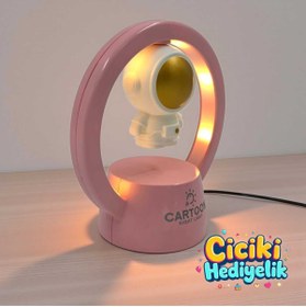Resim ciciki hediyelik Dekoratif Sevimli Astronot Tasarımlı Masa Lambası Usb Şarjlı Çocuk Odası Gece Lambası 