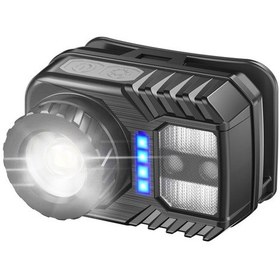 Resim Büro Ev Ofis İş Güvenliği İçin Şarjlı Lamba Xpg Cob Led Zoom Işık Sensörlü Kafa Feneri Gri 