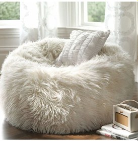 Resim Good Night Peluş Kok Bench & Armut Koltuk Beyaz 