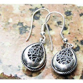 Resim Lilahgümüş Gümüş Damla Otantik Kadın Küpe 