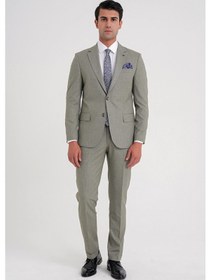 Resim Efor Slim Fit Çift Yırtmaç Esnek Yün Nefti Takım Elbise Tk 918 Nefti 