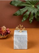 Resim MIARIK DESIGN & DEKORASYON Dekoratif Mermer Kare Detaylı Pamukluk 