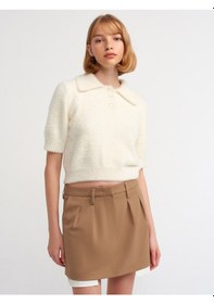 Resim Dilvin Mini Etek Camel 