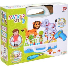 Resim Eğitici 340 Parça 3d Yaratıcı Matkaplı Tamir Seti Oyuncak Sök Tak Matkap Seti 