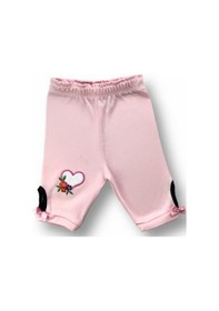 Resim 3-6 6-9 9-12 12-18 Ay Uzayın Kalbi Nakışlı Bandanalı Kısa Kollu Sweat 3lü Kız Bebek Takımı 001 