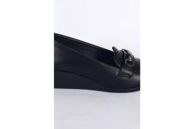 Resim Pierre Cardin 54948 Siyah Kadın Toka Detaylı Dolgu Topuk Rahat Taban Ayakkabı 