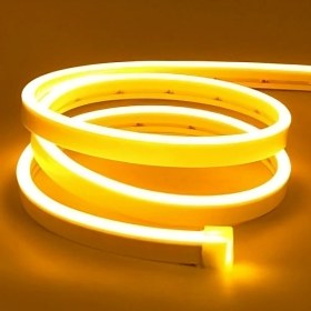 Resim Neon Şerit Led 12v Volt Esnek Silikonlu Aydınlatma 7mt- Amber 