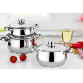 Resim Gülsan Çakır 6 Parça Güveç Set Çelik Kapaklı 