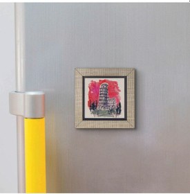 Resim Pisa Kulesi Baskılı Mdf Magnet 7x7 382 