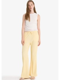 Resim Defacto Wide Leg Cepli Normal Bel Standart Boy Bürümcük Pantolon F7659ax25auyl252 Sarı 