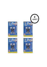 Resim 4 Adet Pazlanmaz Çelik Mat Kapı Arkası Askısı Çok Renkli 