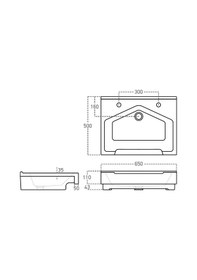 Resim Seramik Kuaför Lavabosu 65 Cm Altın Erkek Kare Lavabo Altın 