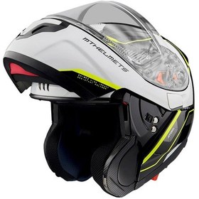 Resim Mt Atom Sv Opened B3 Çene Açilir Motosiklet Kask Sarı - Siyah 54160 