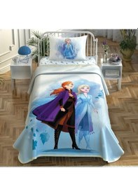 Resim Frozen 2 Sisters Tek Kişilik Pike Takımı Fitted Çarşaf 120x200cm 