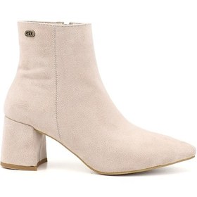 Resim Gönderi R Ten Süet Fermuarlı Sivri Burun Kalın Topuklu Bot Ten-Süet 