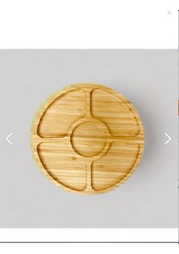 Resim 5 Bölmeli Bambu Yuvarlak Sunum Tabağı Kahvaltılık ,çerezlik 25 Cm 