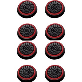 Resim CRK Tech Ps5 Ps4 Ps3 Xbox One S x Ns 4 Çift Analog Koruyucu Kırmızı Gamepad Silikon Başlık 