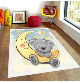 Resim Sevimli Ayıcıklı Çocuk Odası Halısı Çok Renkli 