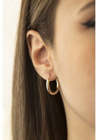 Resim Cenovakuyumculuk 14 Ayar Altın Bombeli Halka Küpe 20 Mm 