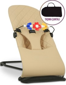 Resim Merfbaby Oyuncaklı Ana Kucağı - Bej - Taşıma Çantalı 