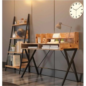 Resim Avm Park Yanke Çalışma Masası+Kitaplık Atlantik Çam 