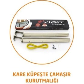 Resim Alüminyum Balkon Çamaşırlık Kurutmalık, 60X25 ve 80X30, Pratik ve Hafif Tasarım 